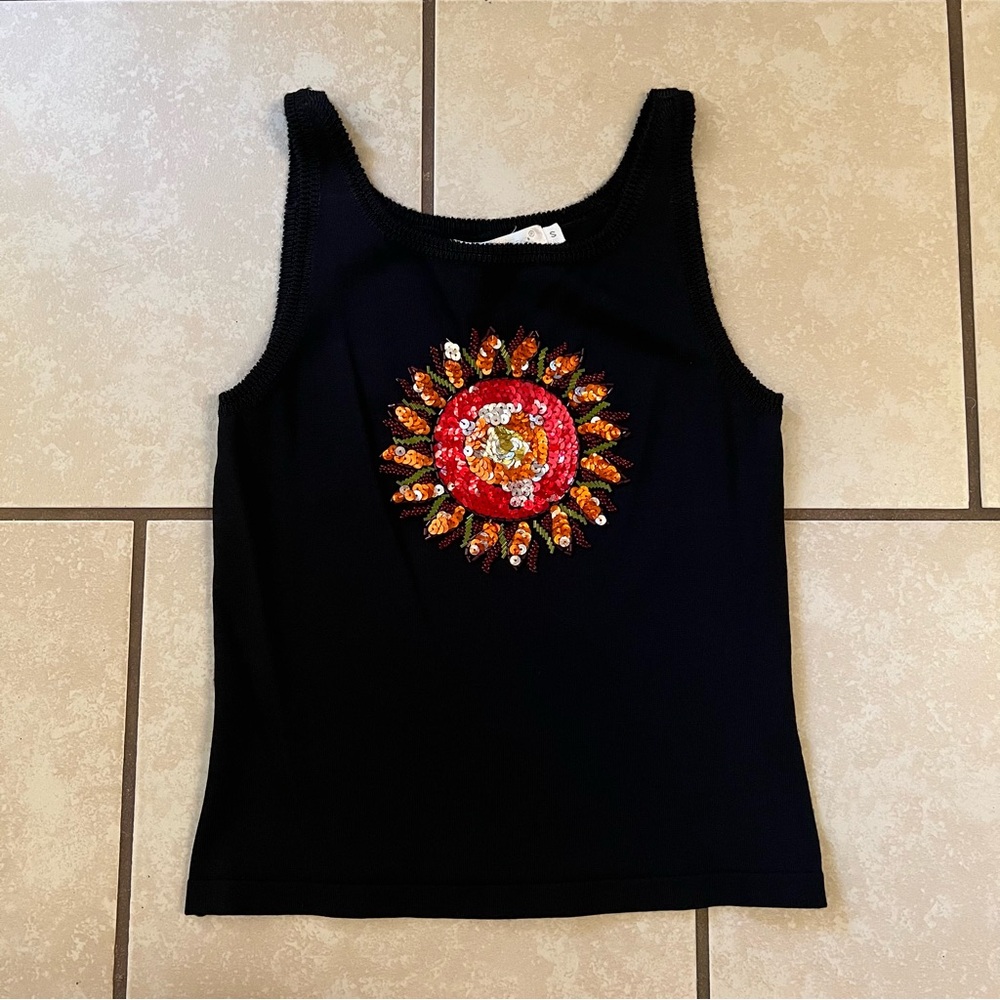 Vintage Y2K Beaded Sequin Top